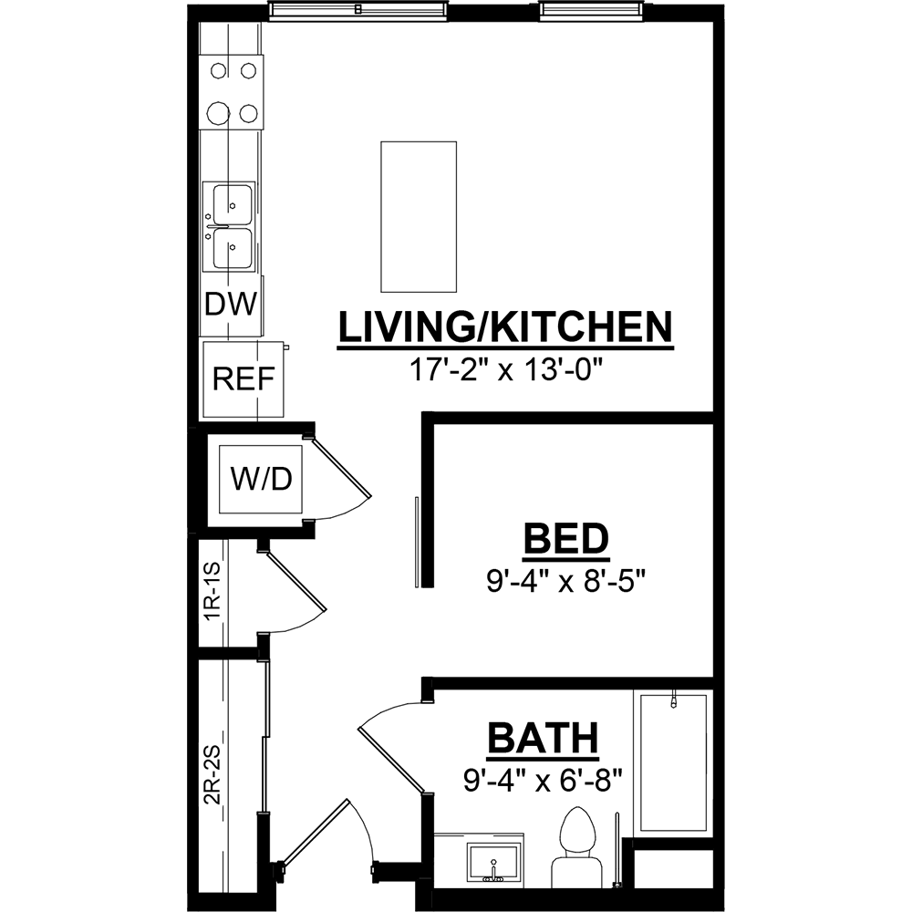 fenview flats floor plan - studio