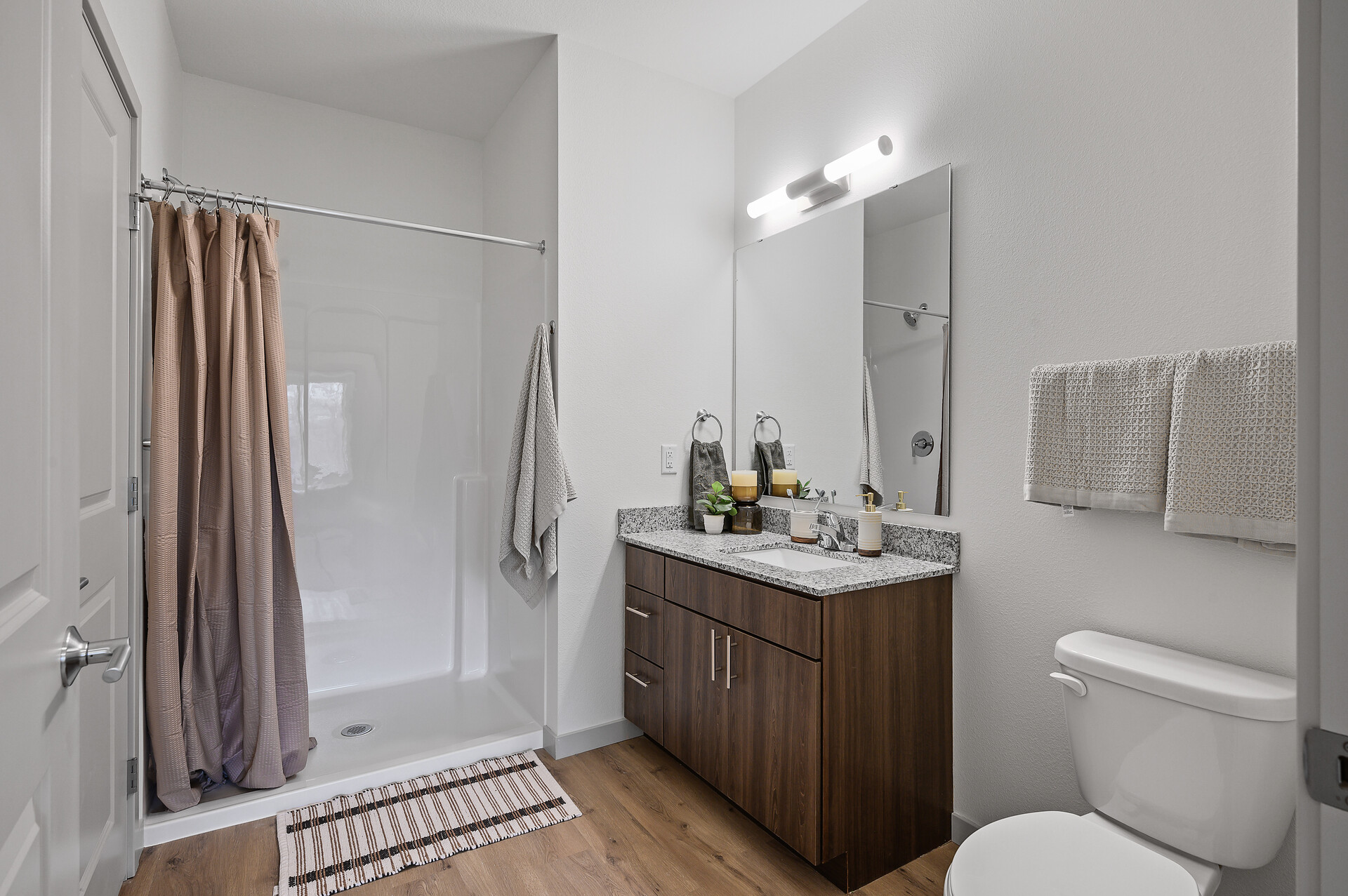 bathroom with sink and shower