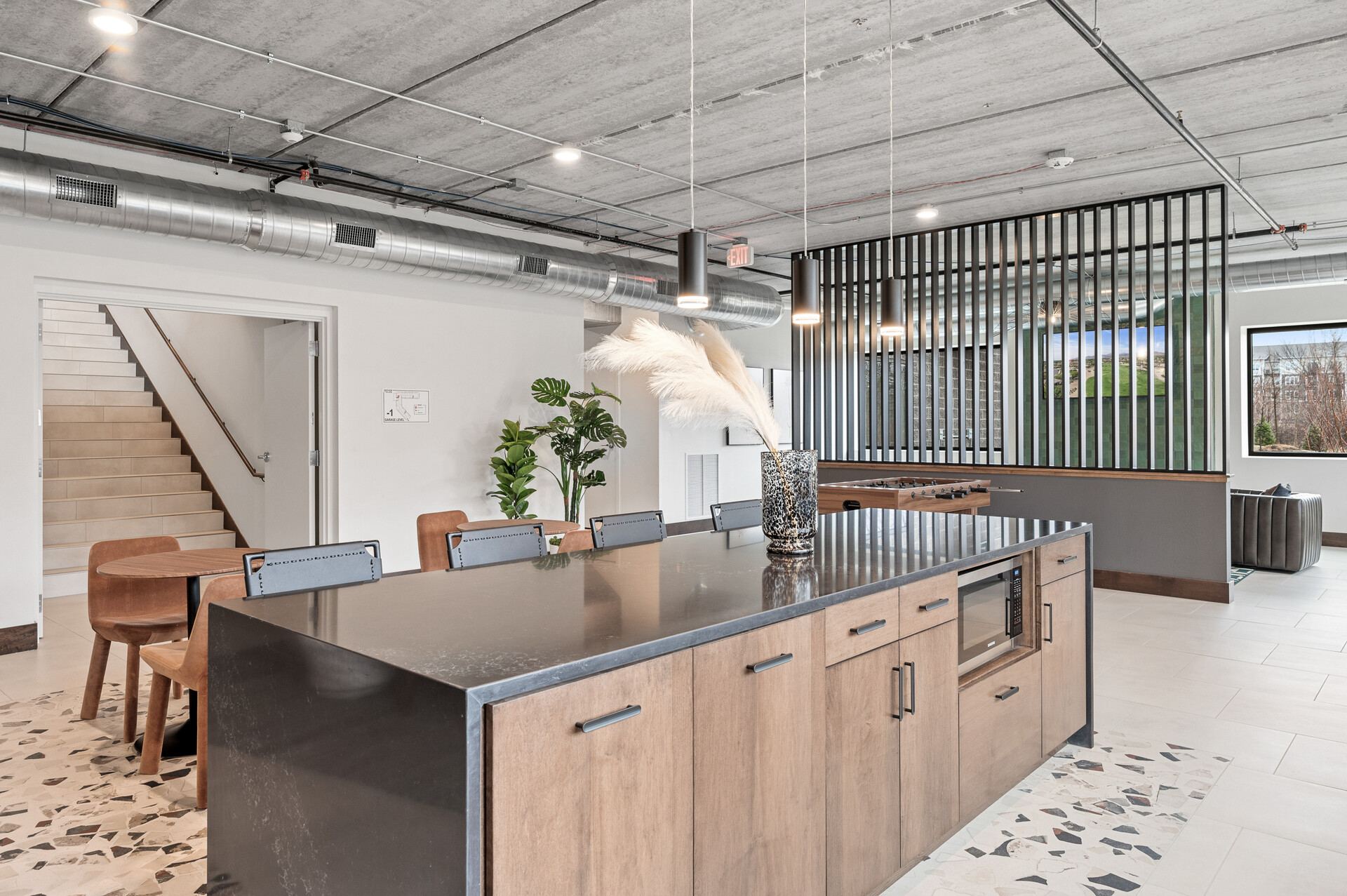 large table out in community space